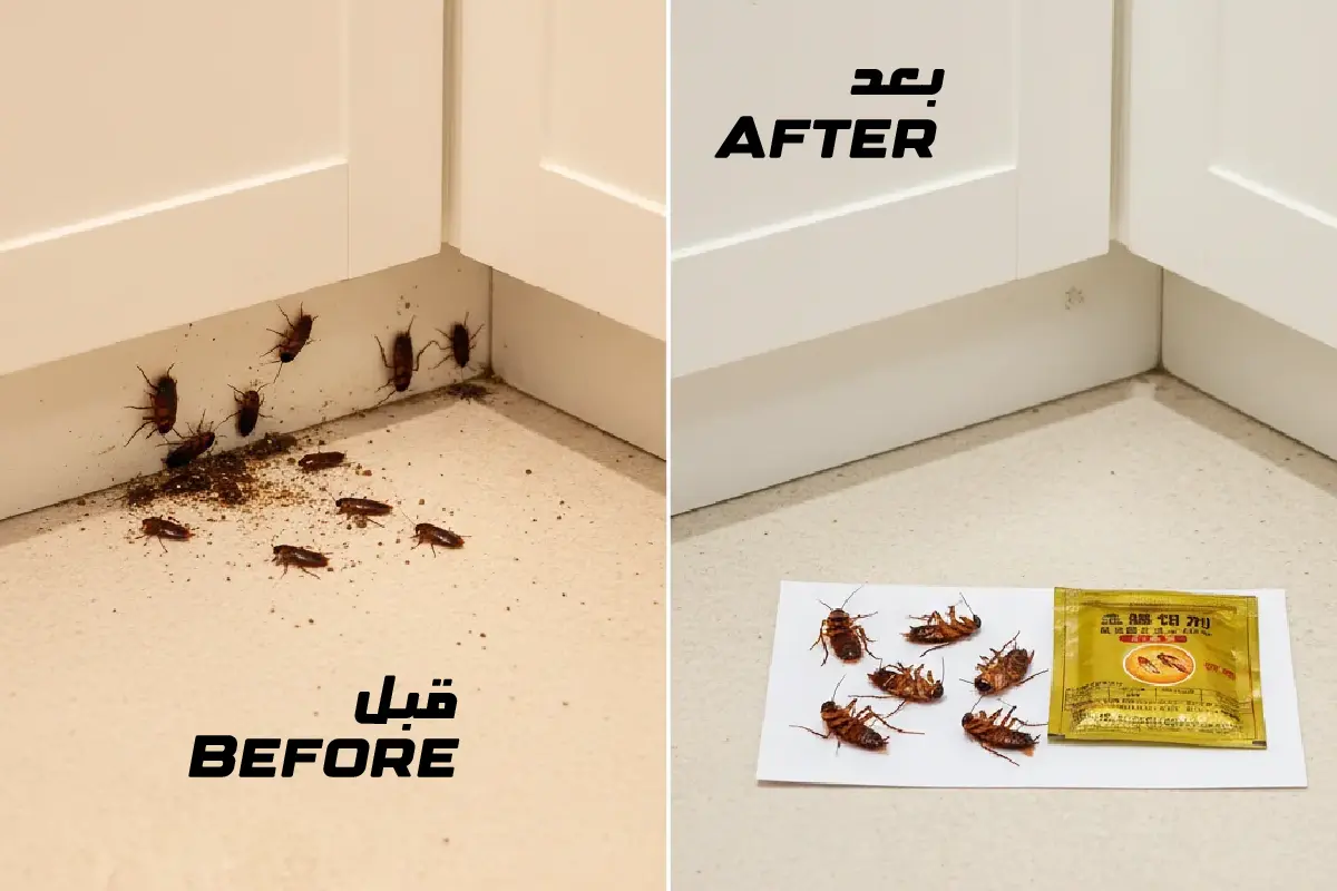 نتائج ملموسة قبل وبعد معالجة الآفات في المنازل والفلل السكنية