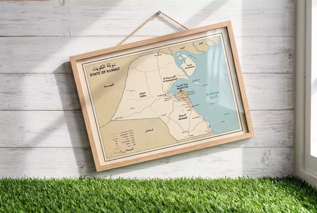 تركيب صيانة ثيل الكويت - خريطة تغطية خدمات العراف في محافظات الكويت الست.