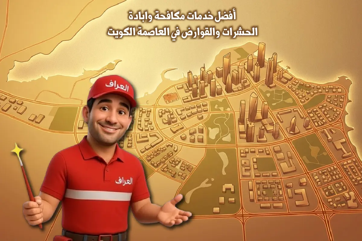 خريطة تغطية خدمات مكافحة الحشرات في العاصمة الكويت